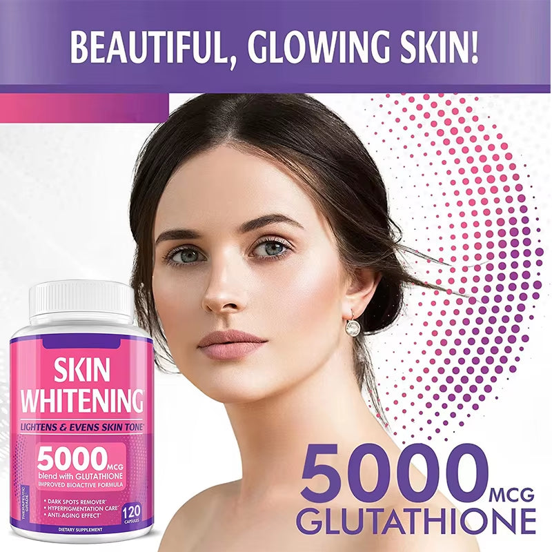 Glutathione Supplements, Collagen, Antioxidants, Anti-Aging, Immunity, Radiance, Skin Whitening Supplements