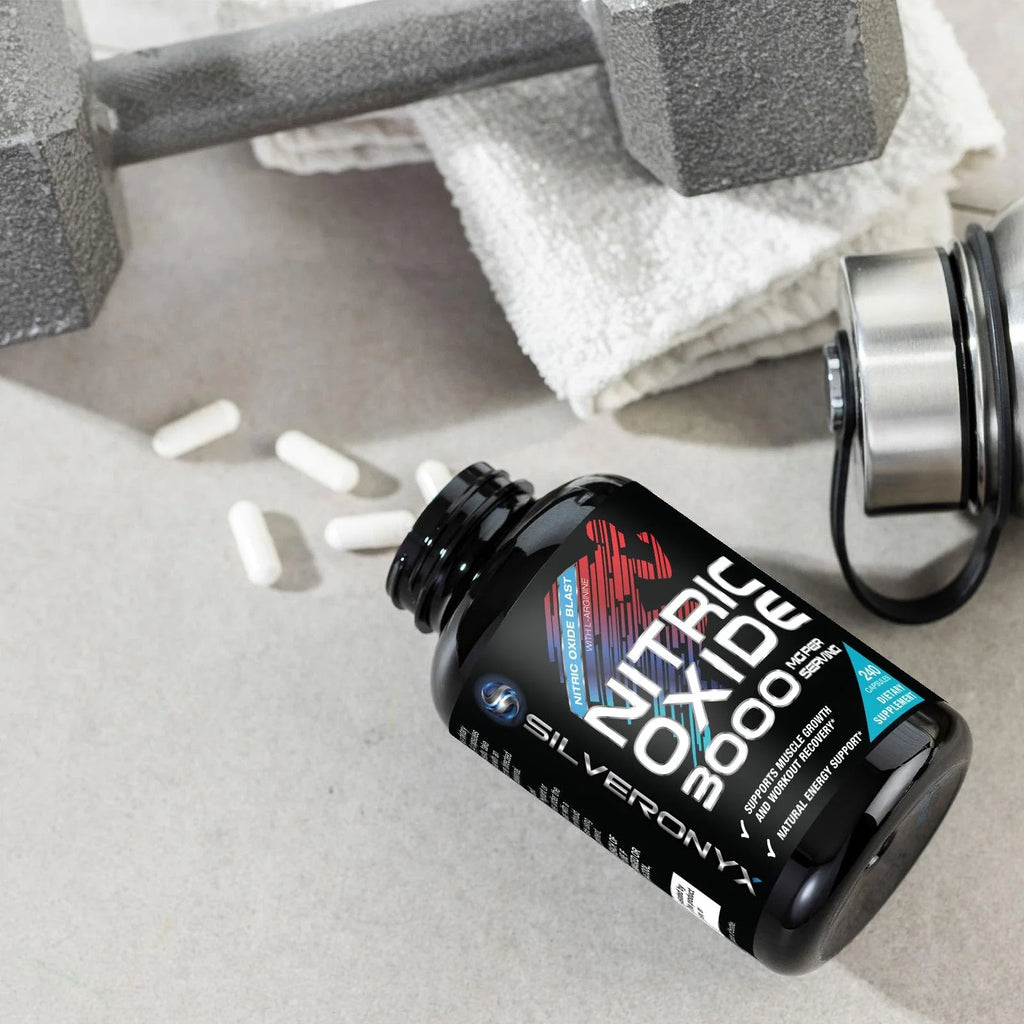 Extra Strength Nitric Oxide Booster 3000Mg - 3X Strength L-Arginine AKG & Citrulline Malate - Premium Nitric Booster Natural Energy, Muscle & Heart Support, Bottled in USA Men & Women - 240 Capsules