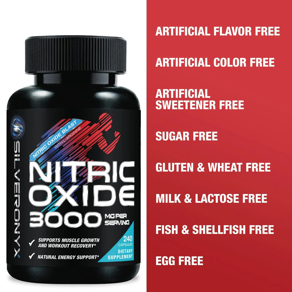 Extra Strength Nitric Oxide Booster 3000Mg - 3X Strength L-Arginine AKG & Citrulline Malate - Premium Nitric Booster Natural Energy, Muscle & Heart Support, Bottled in USA Men & Women - 240 Capsules